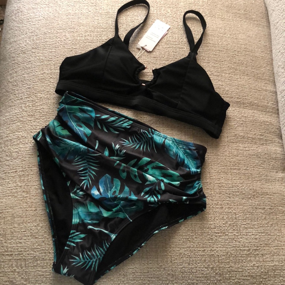 Ejsoyo Bikini  Black 2 Piece, Size M